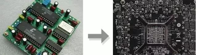 PCBA元器件由大變小，由稀疏到密集的變化趨勢